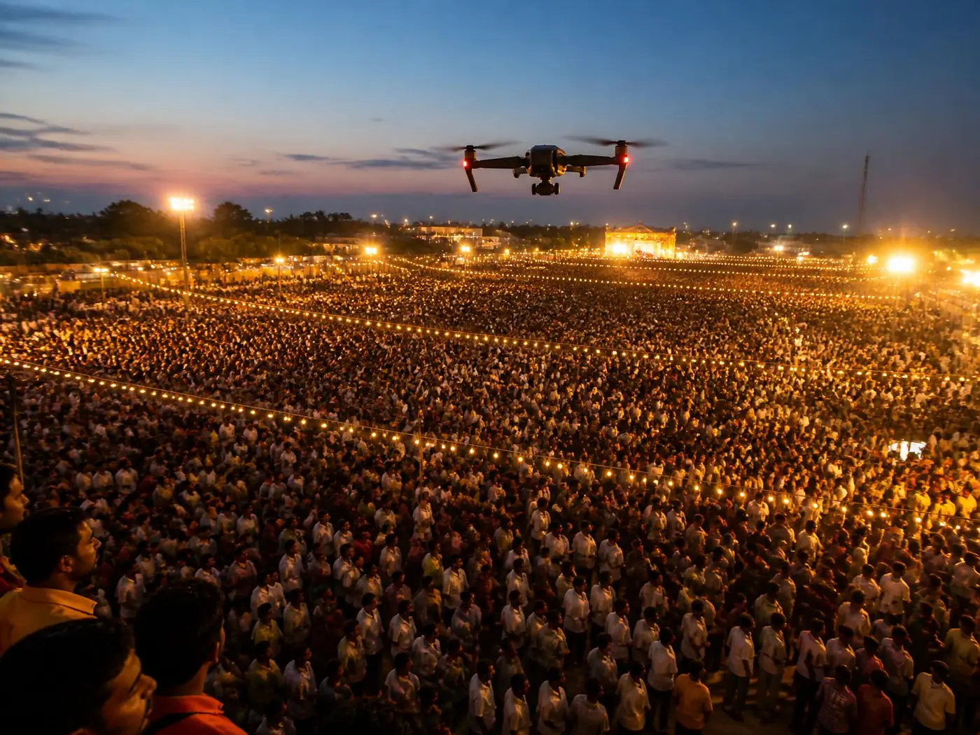 Public events - Crowds that arrive faster than perimeters.